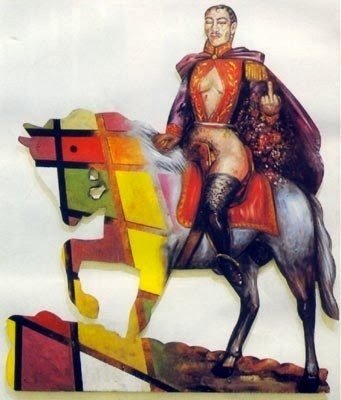 Juan Dávila: Bolívar travestido a caballo